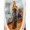 imageEVALESS Women Sequin Pants Sparkly Glitter High Waisted Wide Leg Flare Trousers Bell Bottom Night Out ClubwearBlackwhite