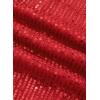 imageEVALESS Women Sequin Pants Sparkly Glitter High Waisted Wide Leg Flare Trousers Bell Bottom Night Out ClubwearFiery Red