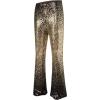 imageEVALESS Women Sequin Pants Sparkly Glitter High Waisted Wide Leg Flare Trousers Bell Bottom Night Out ClubwearGradient Gold Black