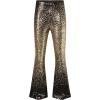 imageEVALESS Women Sequin Pants Sparkly Glitter High Waisted Wide Leg Flare Trousers Bell Bottom Night Out ClubwearGradient Gold Black