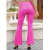 imageEVALESS Women Sequin Pants Sparkly Glitter High Waisted Wide Leg Flare Trousers Bell Bottom Night Out ClubwearHot Pink