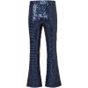 imageEVALESS Women Sequin Pants Sparkly Glitter High Waisted Wide Leg Flare Trousers Bell Bottom Night Out ClubwearNavy Blue