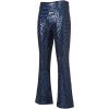 imageEVALESS Women Sequin Pants Sparkly Glitter High Waisted Wide Leg Flare Trousers Bell Bottom Night Out ClubwearNavy Blue