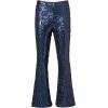 imageEVALESS Women Sequin Pants Sparkly Glitter High Waisted Wide Leg Flare Trousers Bell Bottom Night Out ClubwearNavy Blue