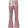 imageEVALESS Women Sequin Pants Sparkly Glitter High Waisted Wide Leg Flare Trousers Bell Bottom Night Out ClubwearPink