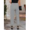 imageEVALESS Womens 2025 Summer Casual Pants Drawstring Elastic High Waisted Work Trousers Joggers Trendy Harem Pants with PocketsB Gray