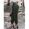 imageEVALESS Womens 2025 Summer Casual Pants Drawstring Elastic High Waisted Work Trousers Joggers Trendy Harem Pants with PocketsB Green