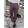 imageEVALESS Womens 2025 Summer Casual Pants Drawstring Elastic High Waisted Work Trousers Joggers Trendy Harem Pants with PocketsB Purple