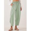 imageEVALESS Womens Summer High Waisted Baggy Pants Casual Ankle Length Trouser Slacks with PocketsClearly Aqua