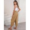 imageEVALESS Womens Summer High Waisted Baggy Pants Casual Ankle Length Trouser Slacks with PocketsSmoke Gray