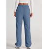 imageEVALESS Womens Spring 2025 Dress Pants High Waist Straight Leg Pants Button Down Bottoms Work Pants Trousers with PocketsAshleigh Blue