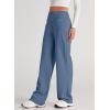 imageEVALESS Womens Spring 2025 Dress Pants High Waist Straight Leg Pants Button Down Bottoms Work Pants Trousers with PocketsAshleigh Blue