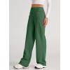imageEVALESS Womens Spring 2025 Dress Pants High Waist Straight Leg Pants Button Down Bottoms Work Pants Trousers with PocketsBlackish Green