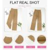 imageEVALESS Womens Spring 2025 Dress Pants High Waist Straight Leg Pants Button Down Bottoms Work Pants Trousers with PocketsPale Khaki