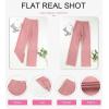 imageEVALESS Womens Spring 2025 Dress Pants High Waist Straight Leg Pants Button Down Bottoms Work Pants Trousers with PocketsRose Tan
