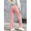 imageEVALESS Womens Spring 2025 Dress Pants High Waist Straight Leg Pants Button Down Bottoms Work Pants Trousers with PocketsRose Tan