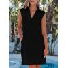 imageEVALESS Summer Spring Dresses for Women 2025 Golf Tennis Dresses V Neck Dress Sleeveless Workout A Line Dresses Mini DressesBlack