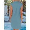 imageEVALESS Summer Spring Dresses for Women 2025 Golf Tennis Dresses V Neck Dress Sleeveless Workout A Line Dresses Mini DressesBlue