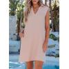 imageEVALESS Summer Spring Dresses for Women 2025 Golf Tennis Dresses V Neck Dress Sleeveless Workout A Line Dresses Mini DressesPink
