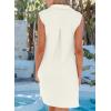 imageEVALESS Summer Spring Dresses for Women 2025 Golf Tennis Dresses V Neck Dress Sleeveless Workout A Line Dresses Mini DressesWhite