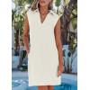 imageEVALESS Summer Spring Dresses for Women 2025 Golf Tennis Dresses V Neck Dress Sleeveless Workout A Line Dresses Mini DressesWhite