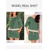 imageEVALESS Womens 2 Piece Sets Summer Casual Short Sleeve Tops Matching Drawstring Mini Skirt Going Out Lounge OutfitsGreen