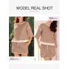 imageEVALESS Womens 2 Piece Sets Summer Casual Short Sleeve Tops Matching Drawstring Mini Skirt Going Out Lounge OutfitsKhaki