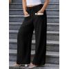 imageEVALESS Womens Palazzo Pants Summer Casual Flowy Wide Leg 2025 Lounge Trousers Beach Travel Vacation OutfitsBlack