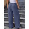 imageEVALESS Womens Palazzo Pants Summer Casual Flowy Wide Leg 2025 Lounge Trousers Beach Travel Vacation OutfitsDark Grey