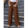 imageEVALESS Womens Palazzo Pants Summer Casual Flowy Wide Leg 2025 Lounge Trousers Beach Travel Vacation OutfitsDesert Palm
