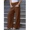 imageEVALESS Womens Palazzo Pants Summer Casual Flowy Wide Leg 2025 Lounge Trousers Beach Travel Vacation OutfitsDesert Palm