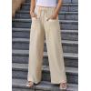 imageEVALESS Womens Palazzo Pants Summer Casual Flowy Wide Leg 2025 Lounge Trousers Beach Travel Vacation OutfitsJet Stream