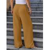 imageEVALESS Womens Palazzo Pants Summer Casual Flowy Wide Leg 2025 Lounge Trousers Beach Travel Vacation OutfitsParchment