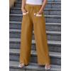 imageEVALESS Womens Palazzo Pants Summer Casual Flowy Wide Leg 2025 Lounge Trousers Beach Travel Vacation OutfitsParchment