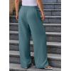 imageEVALESS Womens Palazzo Pants Summer Casual Flowy Wide Leg 2025 Lounge Trousers Beach Travel Vacation OutfitsStone Blue