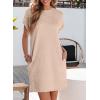 imageEVALESS Womens Summer Dresses Fashion 2025 Short Sleeve Spring Mini Dress Casual Beach Vacation Clothes DressesApricot