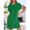 imageEVALESS Womens Summer Dresses Fashion 2025 Short Sleeve Spring Mini Dress Casual Beach Vacation Clothes DressesZ New Green