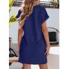 imageEVALESS Womens Summer Dresses Fashion 2025 Short Sleeve Spring Mini Dress Casual Beach Vacation Clothes DressesZ New Navy Blue