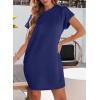 imageEVALESS Womens Summer Dresses Fashion 2025 Short Sleeve Spring Mini Dress Casual Beach Vacation Clothes DressesZ New Navy Blue