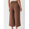 imageEVALESS Womens Wide Leg Palazzo Pants Work Casual Trousers Summer Elastic High Waisted Cute Side Tie Culottes with PocketsBrown