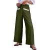 imageEVALESS Womens Palazzo Pants Summer Casual Flowy Wide Leg 2025 Lounge Trousers Beach Travel Vacation OutfitsJungle Green