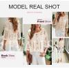 imageEVALESS Womens Crochet Hollow Out Knit Tops Half Sleeve Spring Summer Sweaters Beach Cover Ups for Women Trendy 2025Apricot