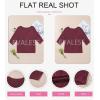 imageEVALESS Womens Crochet Hollow Out Knit Tops Half Sleeve Spring Summer Sweaters Beach Cover Ups for Women Trendy 2025Burgundy