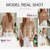 imageEVALESS Womens Crochet Hollow Out Knit Tops Half Sleeve Spring Summer Sweaters Beach Cover Ups for Women Trendy 2025Khaki