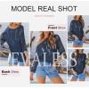 imageEVALESS Womens Crochet Hollow Out Knit Tops Half Sleeve Spring Summer Sweaters Beach Cover Ups for Women Trendy 2025Navy Blue