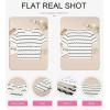 imageEVALESS Womens Short Sleeve Sweaters Spring Summer Crochet Knit Tops Crewneck Striped T Shirts Casual Blouses for WomenWhite Stripe