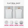 imageEVALESS Womens Short Sleeve Textured Tops Crewneck Knit Solid Loose Casual Basic T Shirts Tee BlousesA White