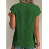 imageEVALESS Womens Short Sleeve Textured Tops Crewneck Knit Solid Loose Casual Basic T Shirts Tee BlousesBlackish Green