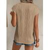 imageEVALESS Womens Short Sleeve Textured Tops Crewneck Knit Solid Loose Casual Basic T Shirts Tee BlousesE Khaki