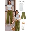 imageEVALESS Womens Short Sleeve Textured Tops Crewneck Knit Solid Loose Casual Basic T Shirts Tee BlousesJungle Green